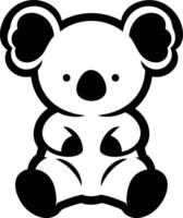 Adorable Koala Sitting Relaxed in Simple Design. vector