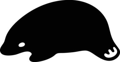 The Mysterious Silhouette Of A Creature Moving Through The Night. vector