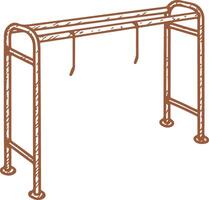 Isometric Monkey Bar vector