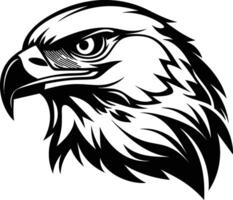 Powerful Eagle Head with Sharp Gaze and Feathers vector