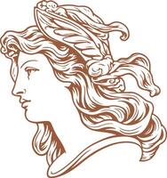 Phrygian goddess portrait 2 vector
