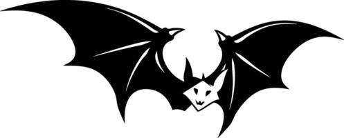 Night Flight A Silhouette of a Bat in Flight. vector
