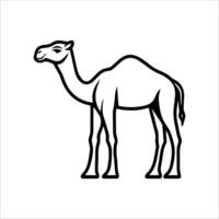 A camel is standing in a line on a white background vector