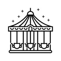 carousel icon or modern line symbol. line art and icon vector