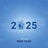 New year 2025 numbers. New year 2025 design. Very modern background illustration. Design for a poster, vector