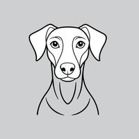 labrador retriever icon symbol template for graphic and web design collection logo illustration vector
