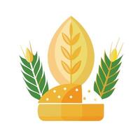 An illustration of wheat and ears of corn vector