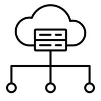 Hosting Lineal Icon vector