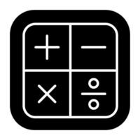 Calculator for math Icon vector