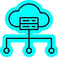 Hosting Lineal Icon vector