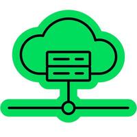 Hosting Lineal Icon vector