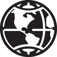 Unique Earth Globe Silhouette Graphic Resources vector