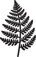 Beautiful Fern Icon Silhouette Art Design vector