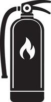 Professional Fire Extinguisher Silhouette Art Resources vector