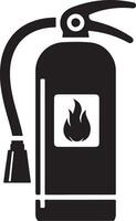 Creative Fire Extinguisher Silhouette Art Collection vector
