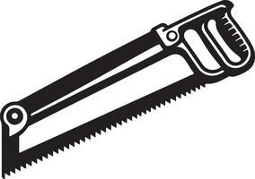 Unique Hacksaw Silhouette for Carpentry Tool Artwork vector