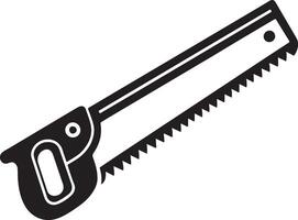 Elegant Hacksaw Tool Silhouette Art for Woodworking Projects vector