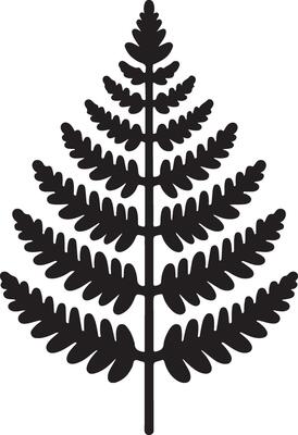 Elegant Fern Icon Silhouette for Creatives