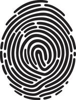 Eye-catching Fingerprint Silhouette Art Resources vector