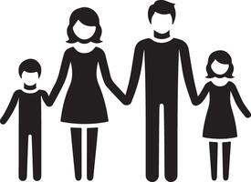 adorable familia icono silueta para personal utilizar vector