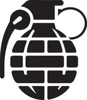 Creative Grenade Icon Silhouette for Graphics vector