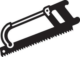Creative Hacksaw Carpentry Tool Silhouette Art Design vector