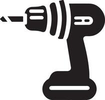 Creative Drill Silhouette Graphic for Projects vector