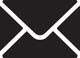 Unique Envelope Icon Silhouette for Digital Art vector