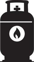 Premium Gas Cylinder Silhouette for Graphics vector