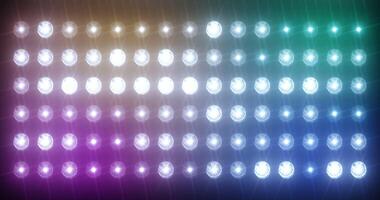 Wall of bulbs colours flashing and lighting - Loop video