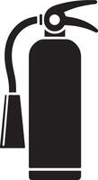 Fire Extinguisher Silhouette Perfect for Safety Themes vector
