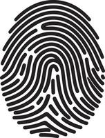 Elegant Fingerprint Silhouette Art Illustration vector