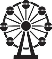 Unique Ferris Wheel Silhouette Graphics Collection vector