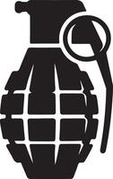 Detailed Grenade Icon Silhouette for Designers Use vector