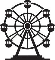 Stunning Ferris Wheel Silhouette for Projects vector