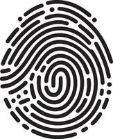 Modern Fingerprint Icon Artwork for Designers vector