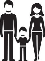 Professional Family Silhouette Image for Use vector