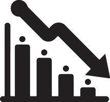Professional Growth Graph Silhouette for Business Use vector
