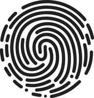 Stylish Fingerprint Silhouette Art Collection vector
