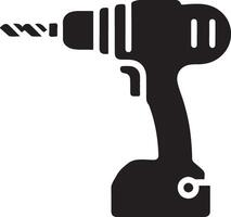 Unique Drill Art Silhouette for Your Needs vector
