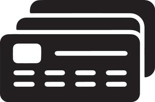 Unique Multiple Credit Cards Silhouette Design vector