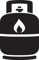 High Quality Gas Cylinder Silhouette Design vector