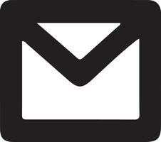 High Quality Envelope Icon Silhouette Design vector