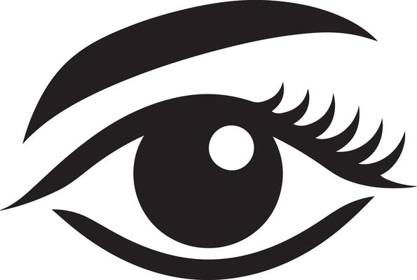 Unique Eye Logo Silhouette Design