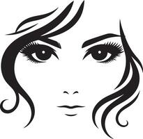 Artistic Image of Female Eyes Silhouette vector