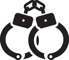 High Quality Hand Cuffs Money Bag Silhouette Design vector
