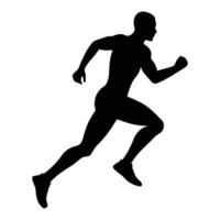 Dynamic Running Man Silhouette vector