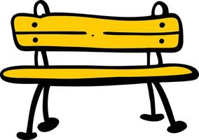 Whimsical Cartoon Bench, A Playful Resting Spot vector