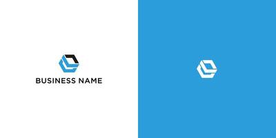 Initial hexagon v blue modern logo design logo template llustration isolated design and business branding vector