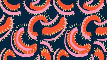 Colorful seamless pattern with Abstract organic shapes. hand drawn sketch unique irregular forms. Simple background ornament. Contemporary minimalist print vector